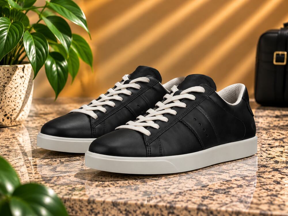 NWT ECCO Men's Street Lite Retro, Black, 10-10.5